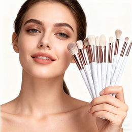 KissICON White Bsmall 14pc Pro White Makeup Brush Set