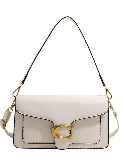 KissICON WHITE Chic Minimalist Square Commuter Shoulder Bag