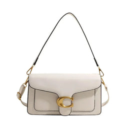 KissICON WHITE Chic Minimalist Square Commuter Shoulder Bag
