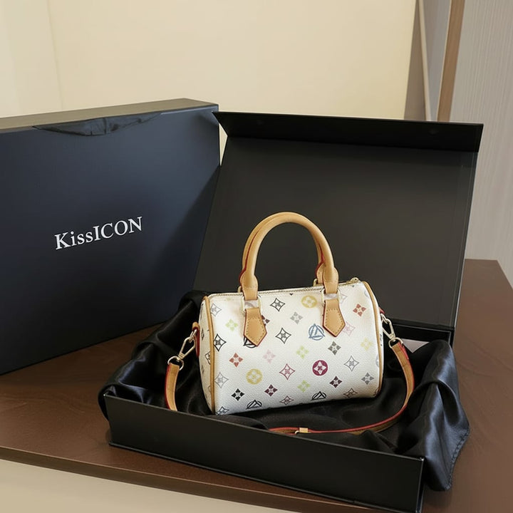 Chic White PU Crossbody Bag