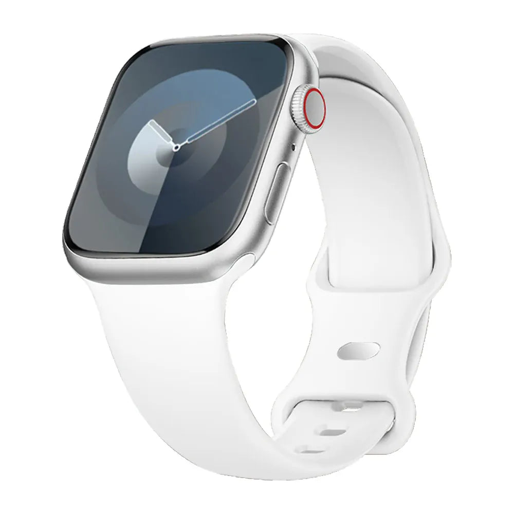 KissICON White / China Mainland / 40 41 42(S11-10) S-M Silicone Strap For Apple Watch Bands 40mm 44mm 46mm 45mm 41mm 49mm 42 Correa Bracelet iWatch series ultra3 2 7 8 9 se 10 11 band
