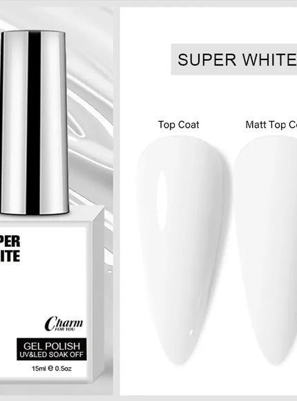 KissICON WHITE Classic Gel Nail Polish 15ml Black White Red