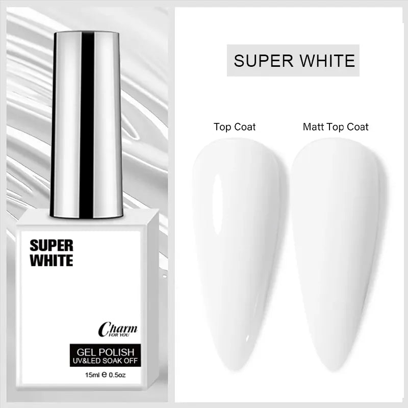 KissICON WHITE Classic Gel Nail Polish 15ml Black White Red