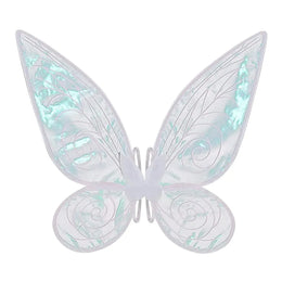 KissICON white Fairy Wing,Butterfly Fairy Halloween Costume Angel Wings,Halloween Costume Sparkle Angel Wings Dress Up Party Favor White
