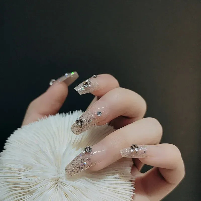 KissICON White French Press On Nails 3D Bowknot Full