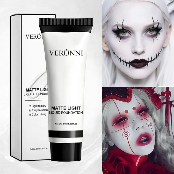 Halloween Pure White Makeup Foundation Mixable Pure White Foundation Adjuster Concealer Face Paint Makeup Clown COS Carnival