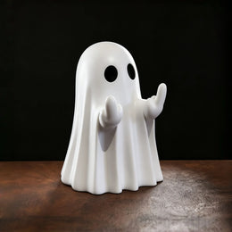 KissICON WHITE Halloween Refers To Cute Ghost Statues, Halloween Valentine's Day Gifts Home Decorations, Ghost Coffee Table Ornaments Christmas