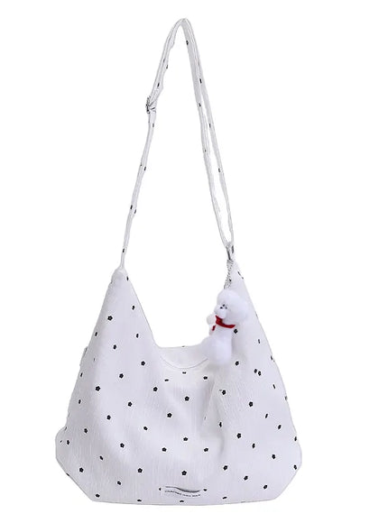 KissICON WHITE Handbags Leisure Women's Trend Line Light Cloth