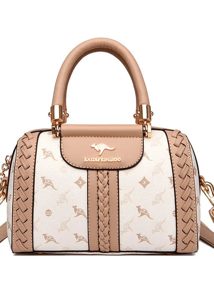 KissICON White Khaki Handbags Bags Designer Shoudler Shoulder Messenger Semi