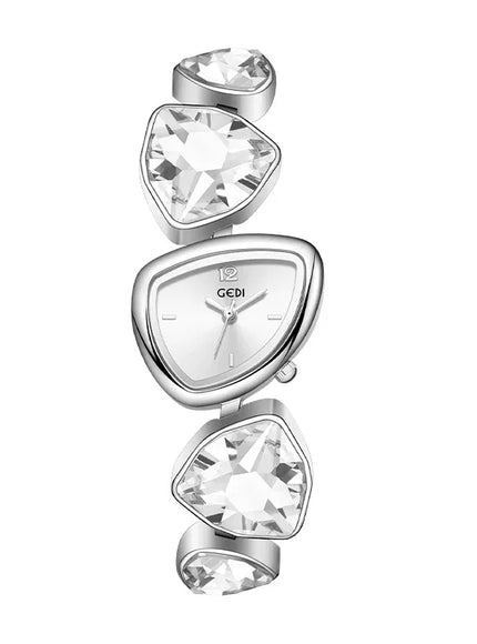 KissICON White Kiss Icon GEDI Ladies Watch - Crystal Diamonds