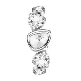 KissICON White Kiss Icon GEDI Ladies Watch - Crystal Diamonds