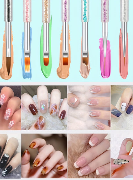 KissICON White KissIcon 11Pcs Nail Art Brushes Set - Double