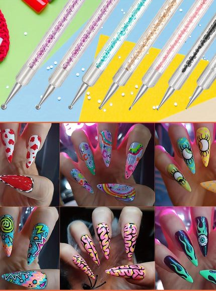 KissICON White KissIcon 11Pcs Nail Art Brushes Set - Double