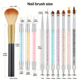 KissICON White KissIcon 11Pcs Nail Art Brushes Set - Double
