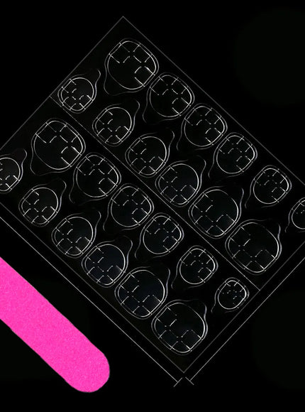 KissICON WHITE KissIcon 24Pcs Almond Press On Nails Pink Bow