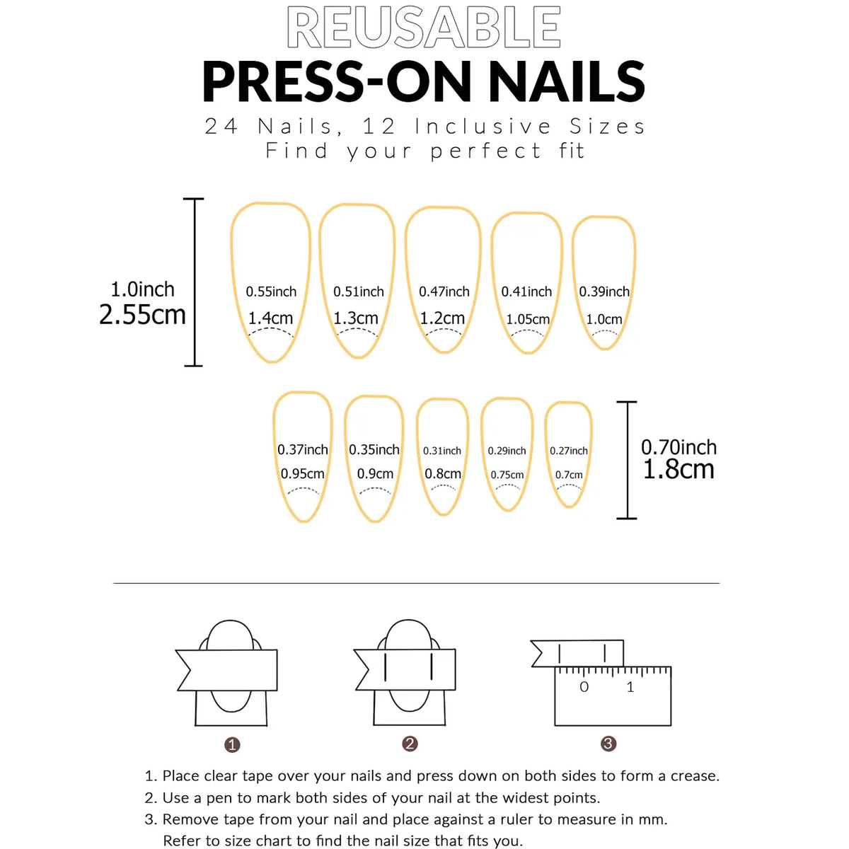KissICON WHITE KissIcon 24Pcs Almond Press On Nails Pink Bow
