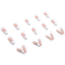 KissICON White KissIcon 24Pcs False Nails Flower Design - Long
