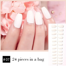 KissICON white KissIcon LULAA 24Pcs Press On Acrylic Nails Detachable
