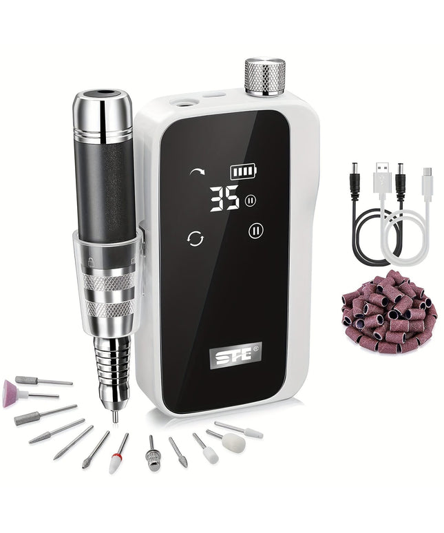 KissICON White KissIcon Nail Drill Machine For Acrylic Nails -