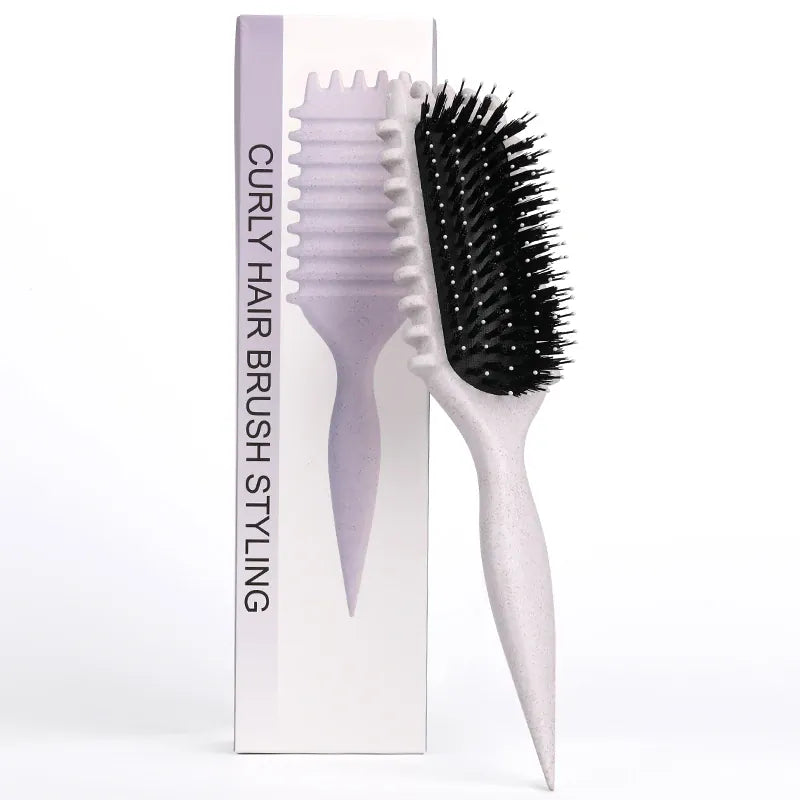 KissICON white KissIcon Salon Curl Hair Brush - Detangling Reduces