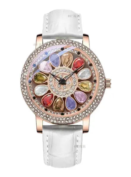 KissICON White KissIcon UTHAI H145 Womens Quartz Watch - Diamond
