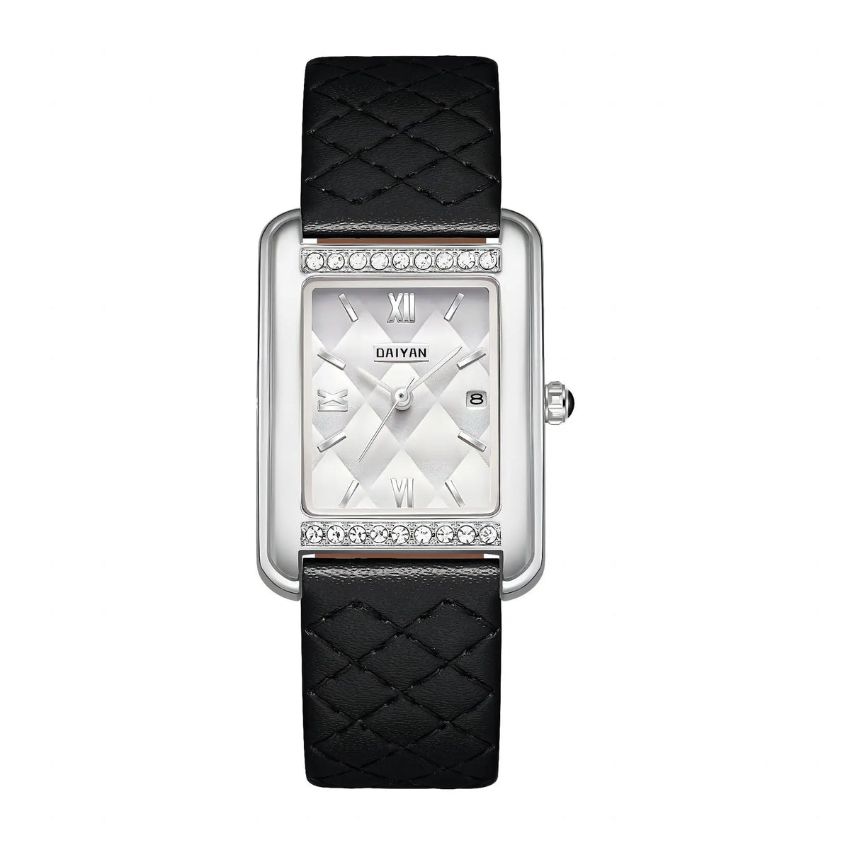 KissICON white -leather KissIcon Women Watch Diamond Waterproof Calendar - Stylish
