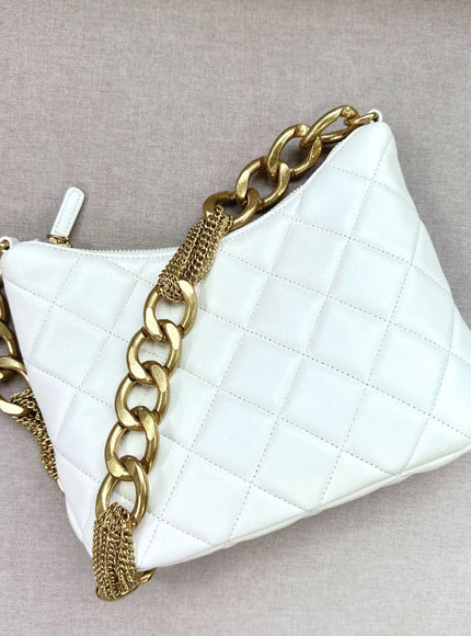 KissICON White / one size Trending Designer Hand Genuine Leather Sheepskin Chain
