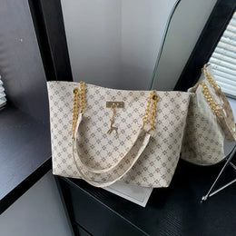 KissICON White Presbyopic Handbag – Printing Shoulder Shopping