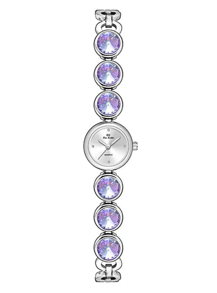 KissICON White Purple UTHAI Womens Watch Champagne Gold Waterproof - Quartz