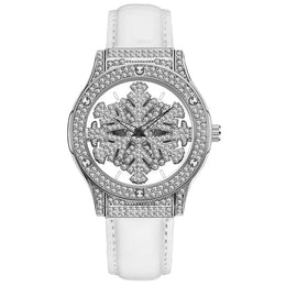 KissICON White silver 💋 UTHAI L58 Watch Womens Leather - 360