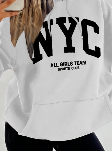 jkthpu-45 White / UK 16 Plus Size - Women'S Plus-Size Hoodie - Oversized