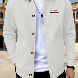KissICON White / UK 36 Luxury Waffle Knit Lapel Jacket Smart Casual Menswear