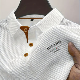 KissICON White / UK 36 Mens HighEnd Mesh Button ShortSleeve Summer Shirt
