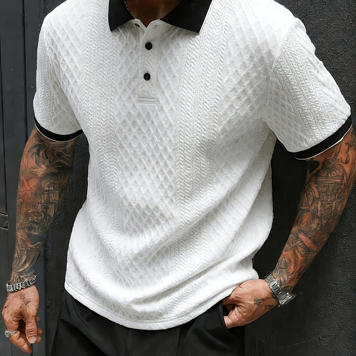 Textured Soft Breathable Casual Business Polo Shirt