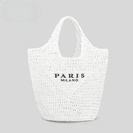 KissICON WHITE Urban Women's Handbag – Embroidered Letter Mesh