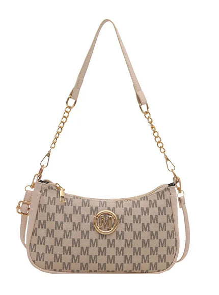 KissICON WHITE Vintage Gold M PU Leather Crossbody