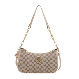 KissICON WHITE Vintage Gold M PU Leather Crossbody