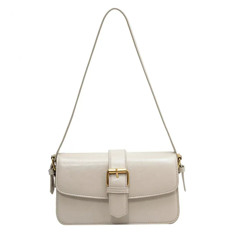 KissICON WHITE Waxed Leather Crossbody – Mini Square Purse