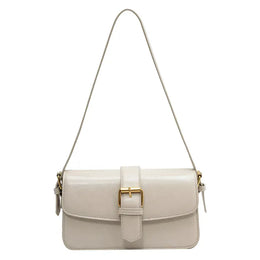 KissICON WHITE Waxed Leather Crossbody – Mini Square Purse