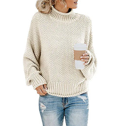 Dropshipman WHITE / XXXL Women's S-3XL Plus  Size New sweater knitted sweater  foreign trade women's clothing plus size women clothing  plus size
