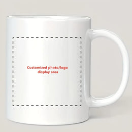 KissICON White Your Photo  Text Custom Coffee Mug Gift