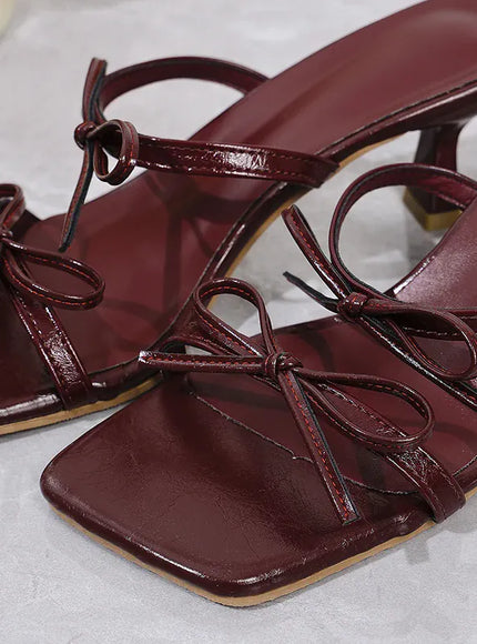 KissICON Wine Red High Heels Sandals Women 2025 Summer