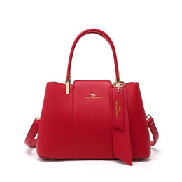 Dropshipman Wine Red Luxury Handbag Fashion Print Large Capacity Soft Leather Women Shoulder Crossbody Bag Leisure Designer Ladies Purses and Handbag