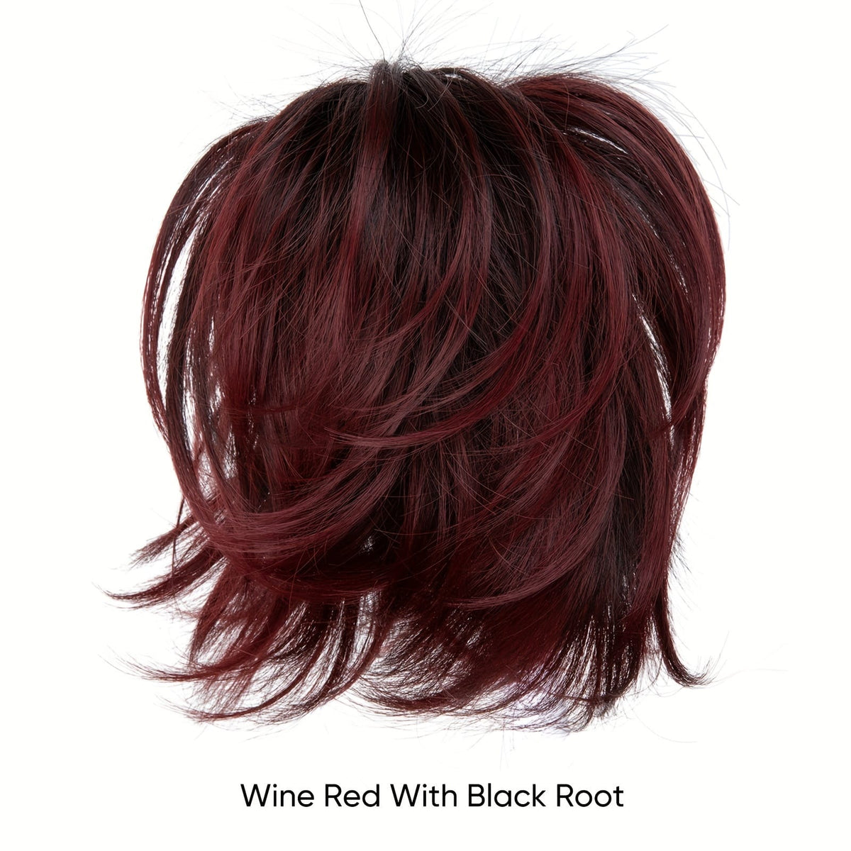 KissICON Wine Red With Black Root / 8inch KissIcon Claw Clip Bun Hair Extensions - Bendable