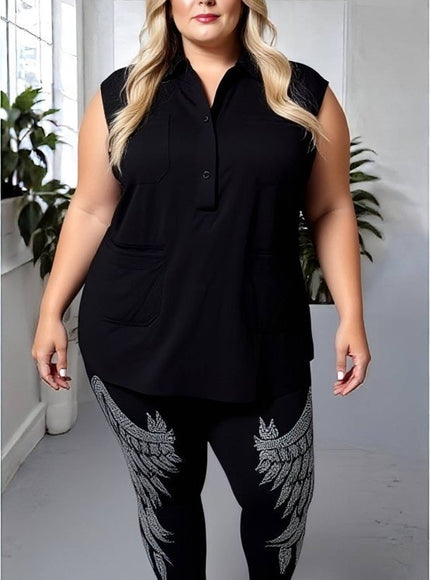 KissICON Winged Diva Leggings