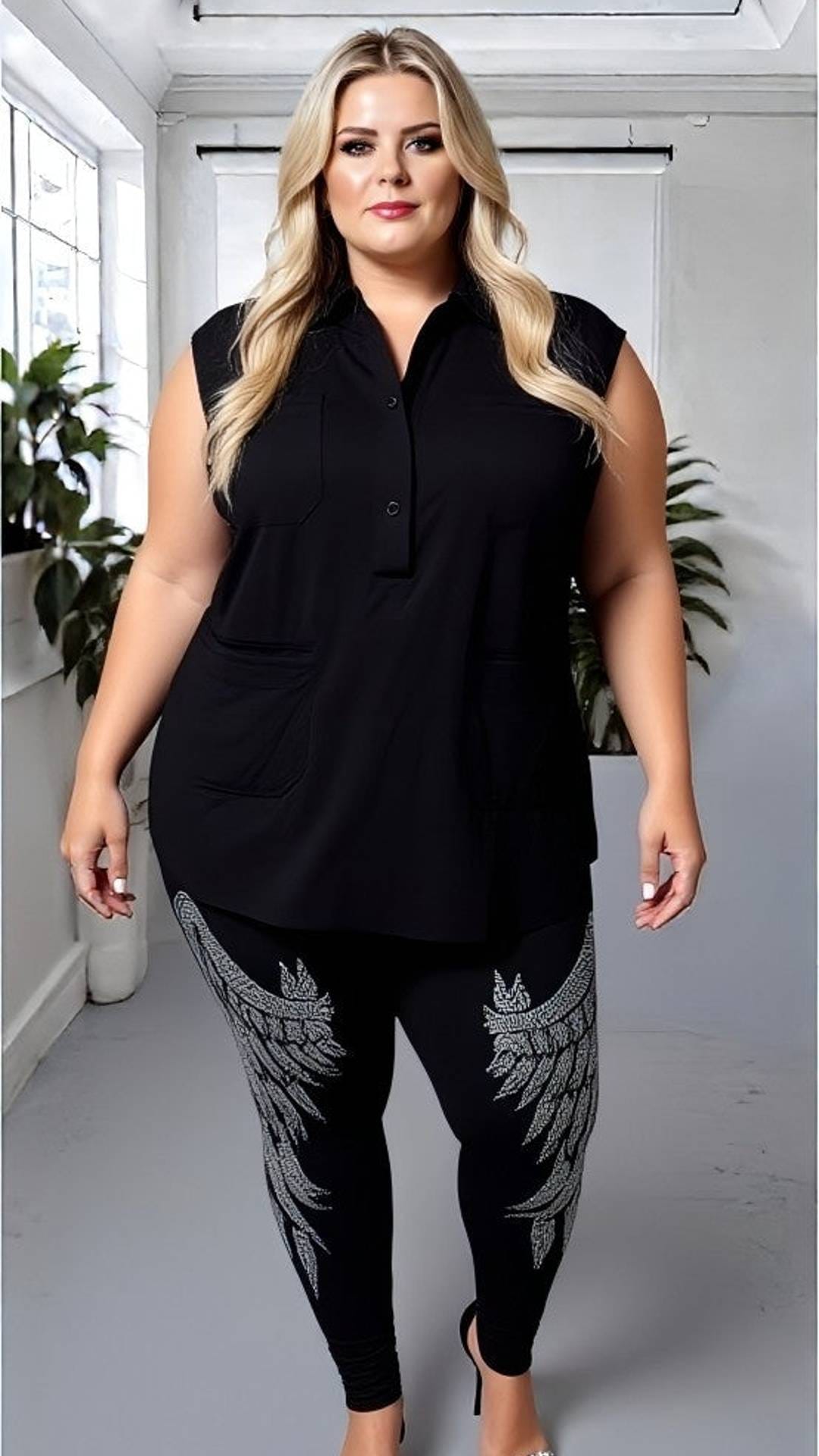 KissICON Winged Diva Leggings