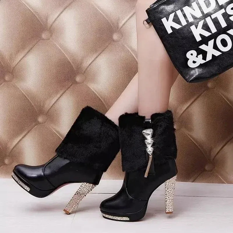 KissICON Winter Boot Women Shoe Winter New Ankle Boots
