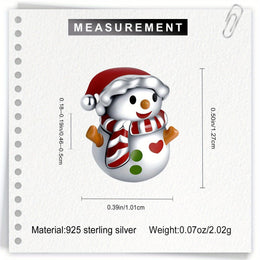 KissICON Winter Color Enamel Charm Enamel Snowman Charm Bracelets Necklaces Bra