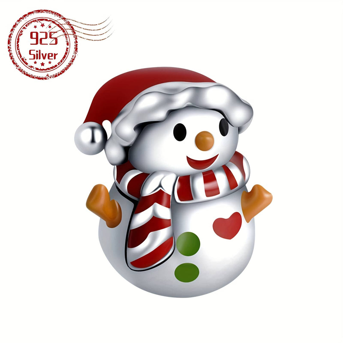 KissICON Winter Color Enamel Charm Enamel Snowman Charm Bracelets Necklaces Bra