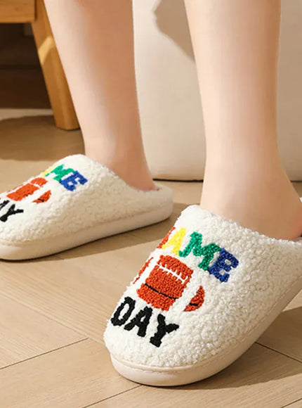 KissICON Winter New Letter Print Women's Slippers Fashion Mix